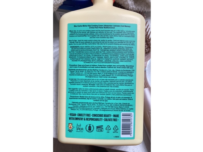 Lola Minha Vida Curly & Coily Hair Combing Cream, 16.91 fl oz/500 g