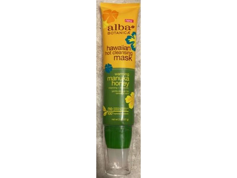 Alba Botanica Hawaiian Hot Cleansing Mask, Warming Manuka Honey, 2 oz/57 g