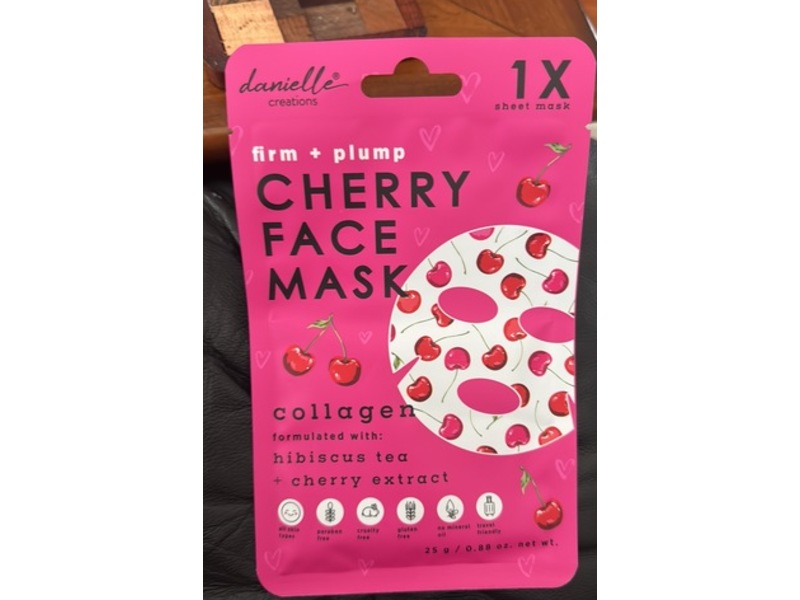 Danielle Creations Firm + Plump Cherry Face Mask, 0.88 fl oz/25 g, 1 Count