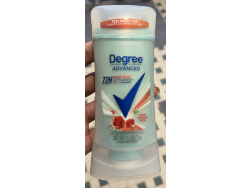 Degree Advanced Antiperspirant Deodorant, Fresh English Rose, 2.6 oz/74 g