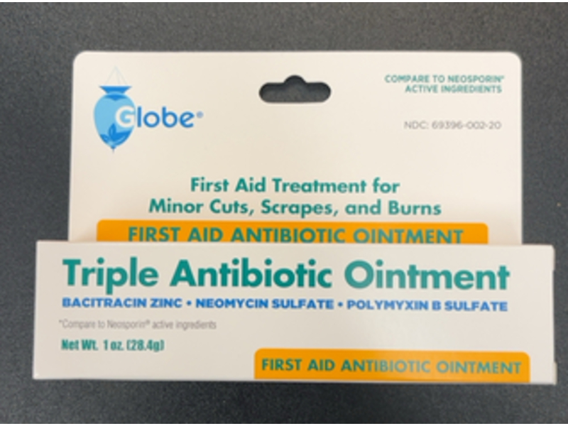 Globe First Aid Triple Antibiotic Ointment, 1 oz/28.4 g, Pack Of 4