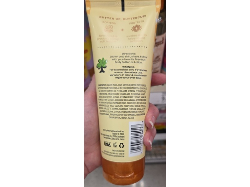 Tree Hut Softens + Protects Whipped Shave Butter, Vanilla, 7 oz/198 g