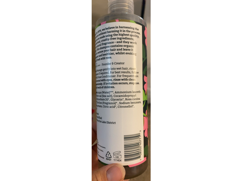 Faith In Nature Shampoo, Wild Rose, 13.5 fl oz/400ml