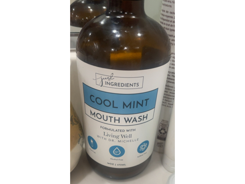 Just Ingredients Mouthwash, Cool Mint, 16 oz/473 mL
