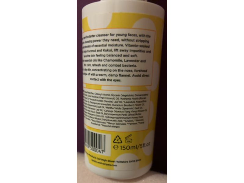 Spots & Stripes Gentle Cleansing Lotion, Mint & Kukui, 5 fl oz/150 mL