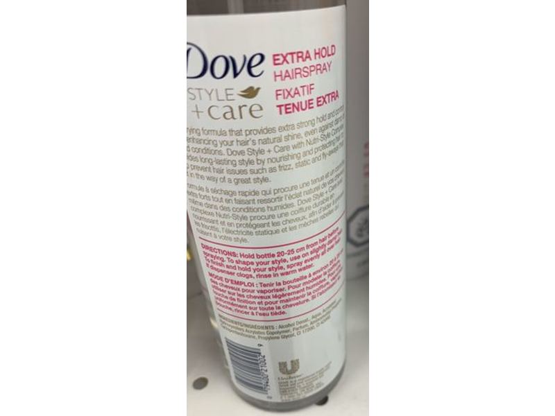 Dove Style + Care Strength Extra Hold Hairspray, 5, 9.25 fl oz/273 mL