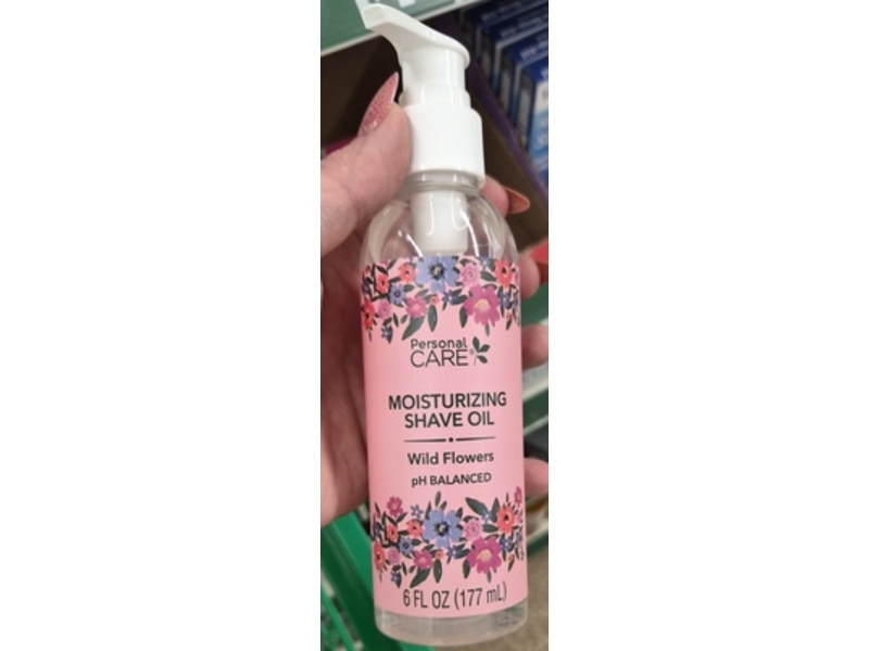 Personal Care Moisturizing Shave Oil, Wild Flowers, 6 fl oz/177 mL