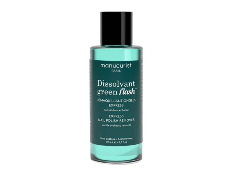 Manucurist Paris Dissolvant Green Flash Nail Polish Remover, 3.3 fl oz/100 mL