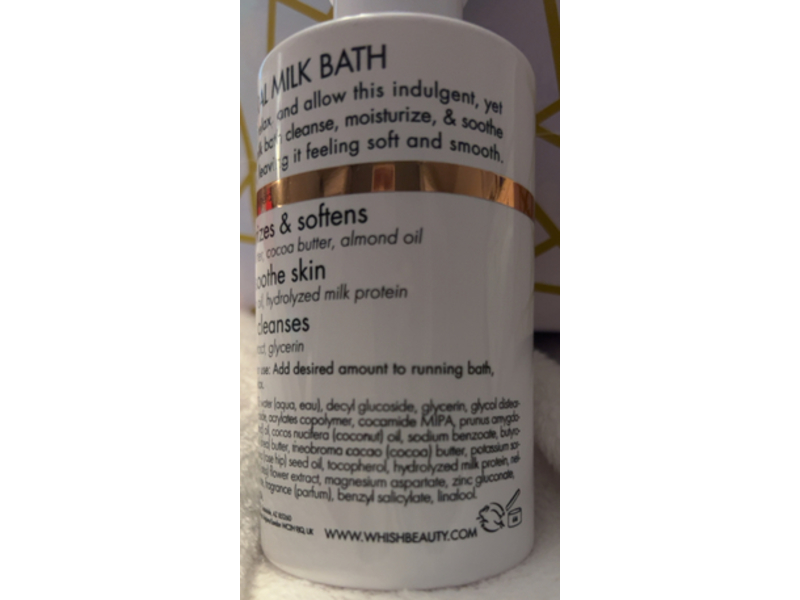 Whish Mineral Milk Bath, Rose Hip + Lotus, 8 fl oz/237 mL