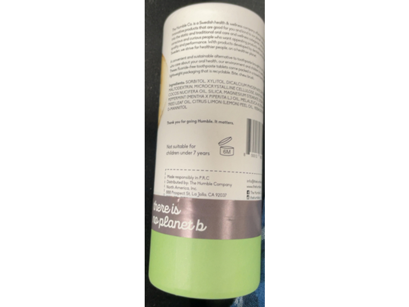 The Humble Co. Toothpaste Tablets, Mint, 60 Count