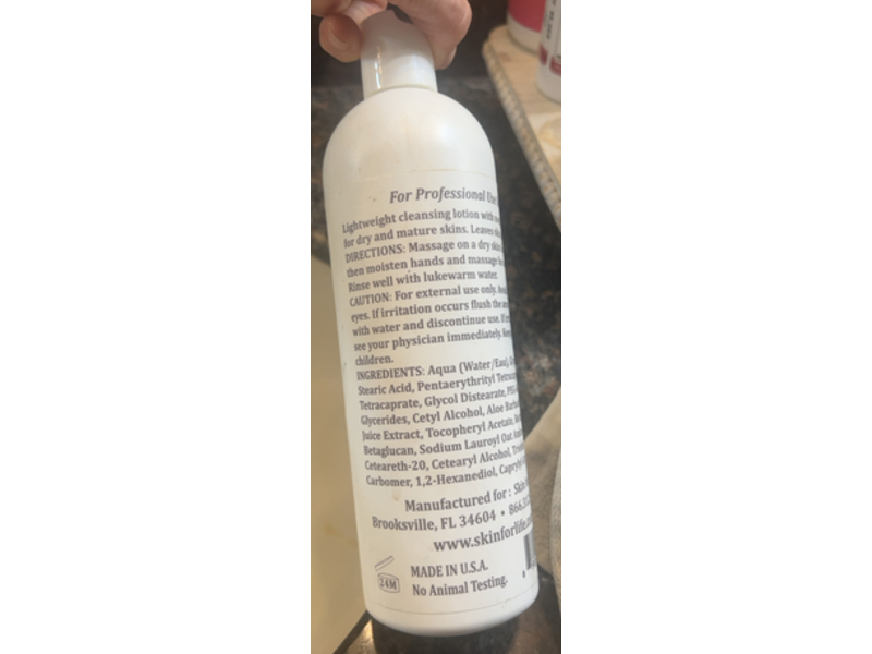 Skin for Life Gentle Milk Cleanser, Vitamins A & E, 16 fl oz/480 mL