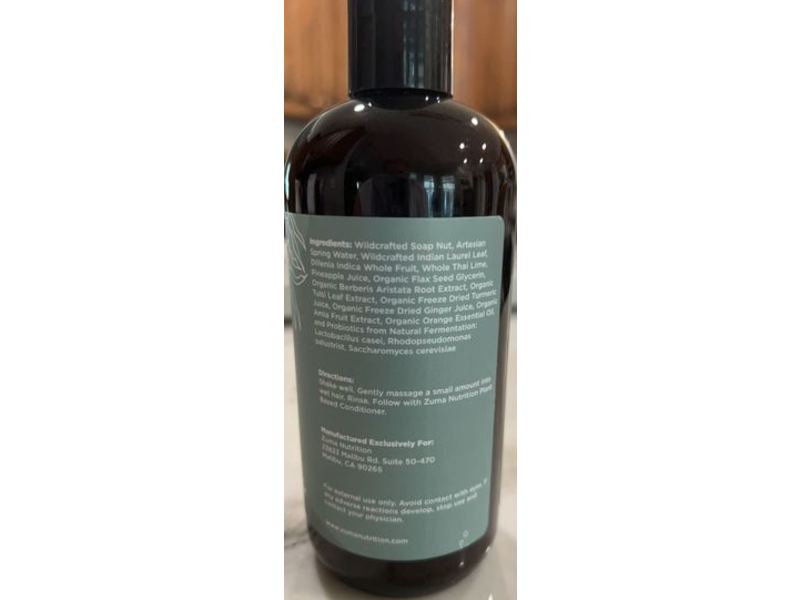 Zuma Nutrition Organic Shampoo, 12 fl oz/354 mL
