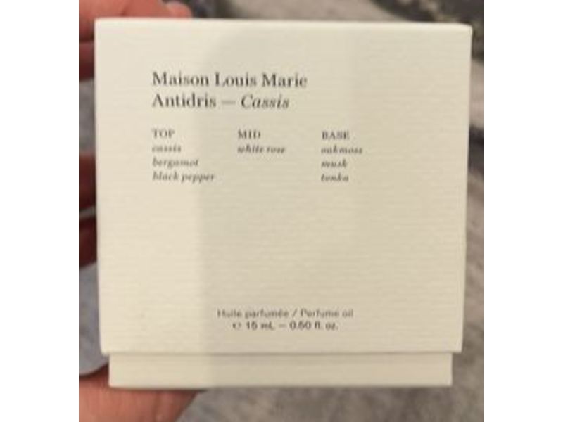 Masion Louis Marie Perfume Oil, Antidris Cassis, 0.50 fl oz/15 mL