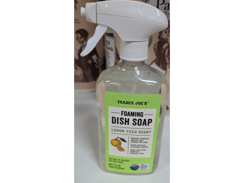 Trader Joe's Foaming Dish Soap, Lemon Yuzu Scent, 17 fl oz/503 mL