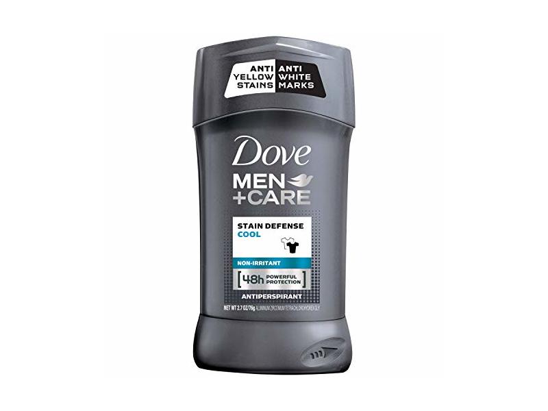 Dove Men +Care Antiperspirant Deodorant Stick, Stain Defense Cool, 2.7 oz/76 g