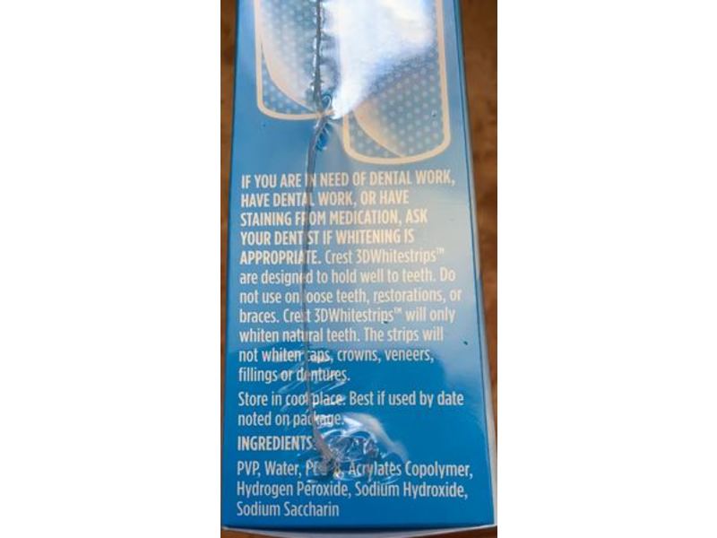 Crest 3D Whitestrips Dental Whitening Kit, Sensitive White, 13 Treatments