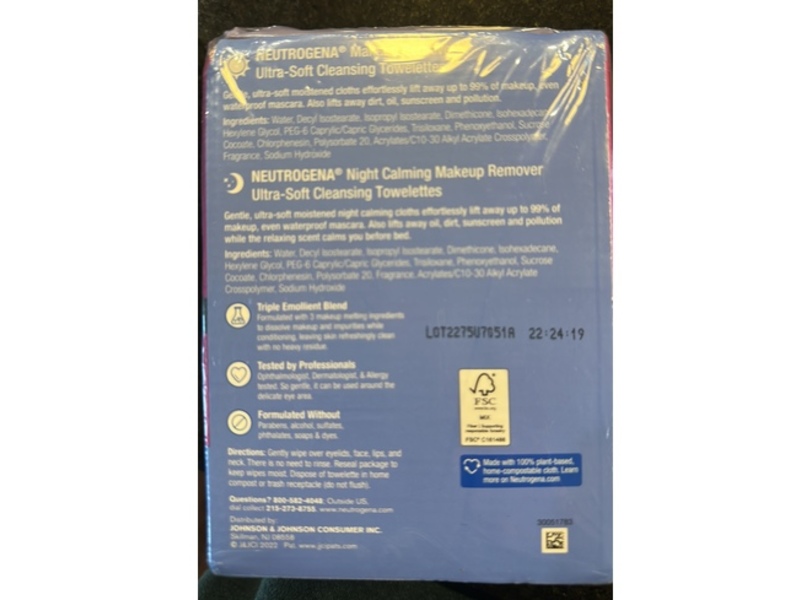 Neutrogena Day & Night Makeup Remover Ultra-Soft Cleansing Towelettes, 75 Count