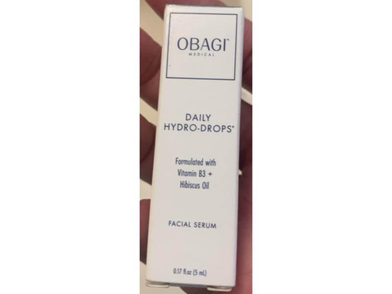 Obagi Medical Daily Hydro-Drops Facial Serum, Vitamin B3 + Hibiscus Oil, 0.17 fl oz/5 mL