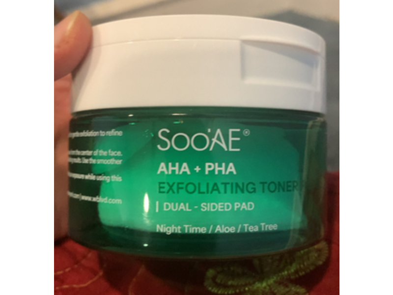 SooAe Exfoliating Toner Pads, AHA + PHA, 30 Pads