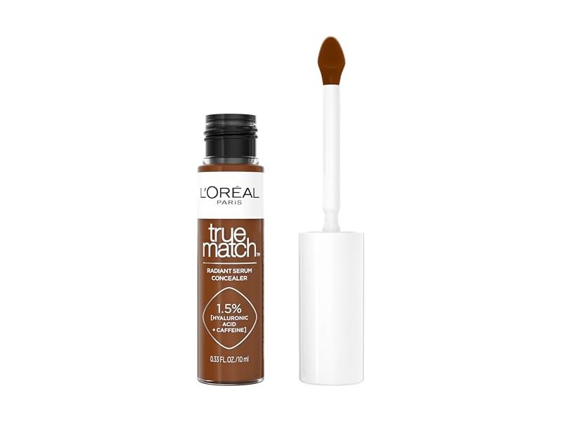 L'Oreal Paris True Match Radiant Serum Concealer, Hyaluronic Acid + Caffeine, W10.5, 0.33 fl oz/10 mL