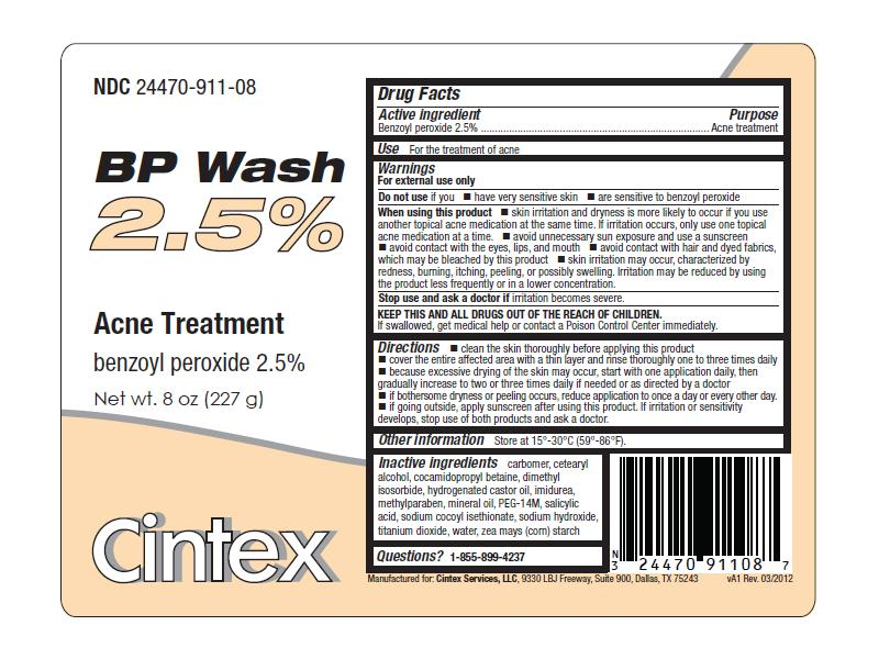 BP Wash Acne Treatment (benzyl peroxide) 2.5%, 8 oz (227 g) Cintex (RX)
