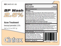 BP Wash Acne Treatment (benzyl peroxide) 2.5%, 8 oz (227 g) Cintex (RX) - thumbnail 1