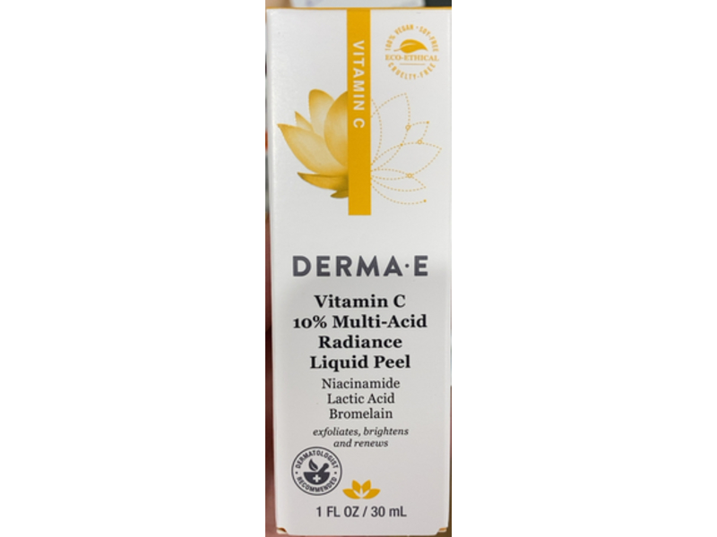 Derma E 10% Multi-Acid Radiance Liquid Peel, 1 fl oz/30 mL
