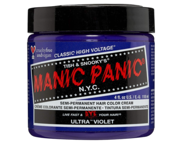 Manic Panic Semi Permanent Hair Color Cream, Ultra Violet, 4 fl oz/118 mL