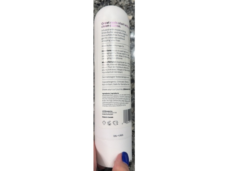 Love Ur Curls Gentle & Moisturizing Shampoo, Fragrance Free, 8.5 fl oz/250 mL