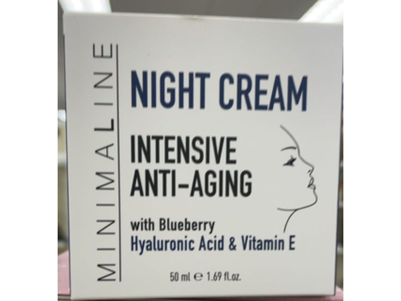 Minimaline Intensive Anti-Aging Night Cream, Blueberry, 1.69 fl oz/50 mL