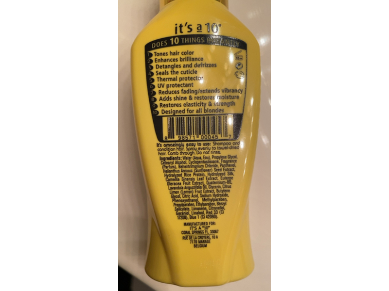 It's A 10 Miracle Leave-In Conditioner, 4 fl oz/120 mL, Pack Of 4