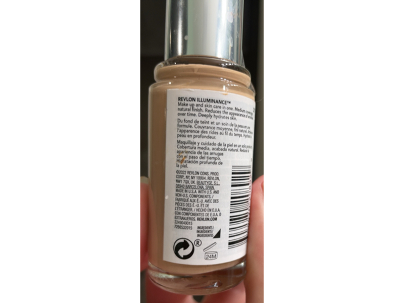 Revlon Illuminance Skin-Caring Foundation, 317 Tan Sand, 1 fl oz/30 mL