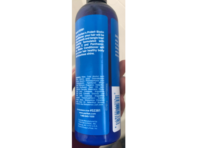Puritan's Pride Biotin Conditioner, 12 fl oz/354 mL