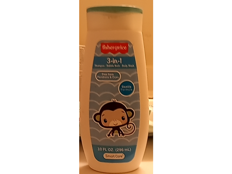 Fisher Price 3 In 1 Shampoo, Bubble Bath & Body Wash, 10 fl oz/296 mL