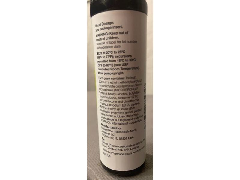 Retin-A (tretinoin) Microsphere Gel 0.06% Pump, 50 g Valeant (RX)