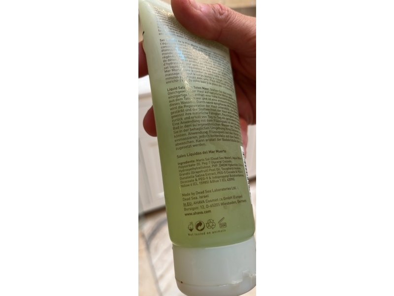 Ahava Pure Treat Liquid Dead Sea Salt, 6.8 fl oz/200 mL