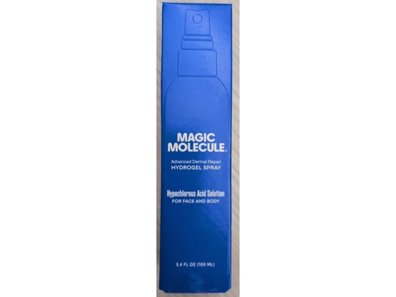 Magic Molecule Advanced Dermal Repair Hydrogel Spray, Hypochlorous Acid, 3.4 fl oz/100 mL, Pack Of 2