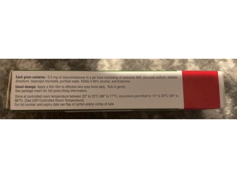 Desoximetasone Gel 0.05%, 60 g, Taro (Rx)