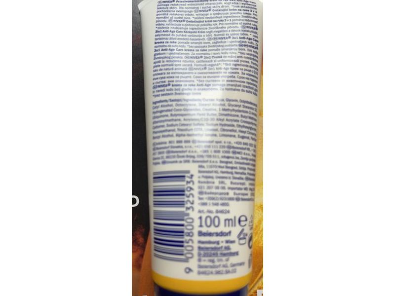 Nivea Hand Cream, 3in1 Anti-age Q10, 100 mL