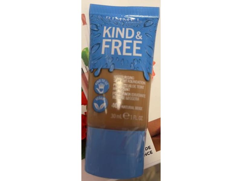 Rimmel London Kind & Free Moisturising Skin Tint Foundation, 400 Natural Beige, 1 fl oz/30 mL