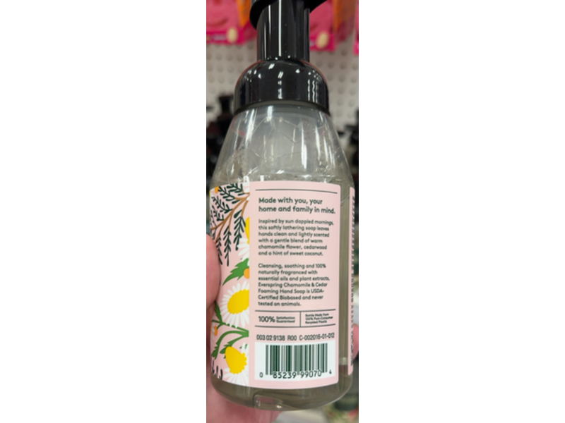 Ever Spring Foaming Hand Soap, Chamomile & Cedar, 10 fl oz/295.7 mL