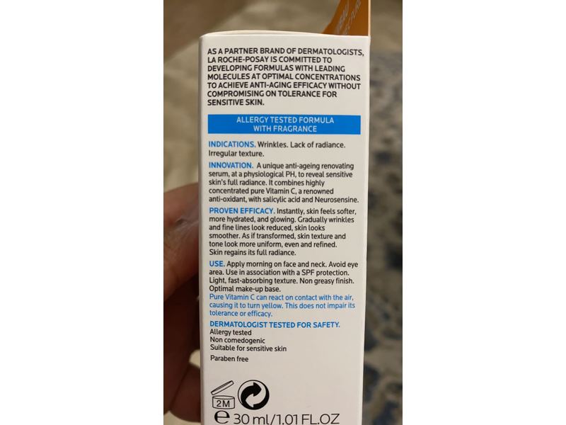 La Roche-Posay Pure Serum, Vitamin C10, 1 fl oz/30 mL