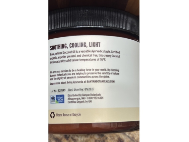 Banyan Botanicals Coconut Oil, 14.5 fl oz/428 mL