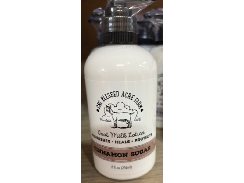 One Blessed Acre Farm Goat Milk Lotion, Cinnamon Sugar, 8 fl oz/236 mL