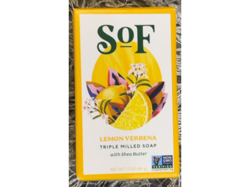 Sof Triple Milled Soap, Lemon Verbena, 1.7 oz/48 g