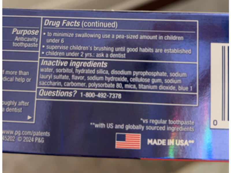 Crest 3d White Advanced Toothpast, Radiant Mint, 2.4 oz/68 g