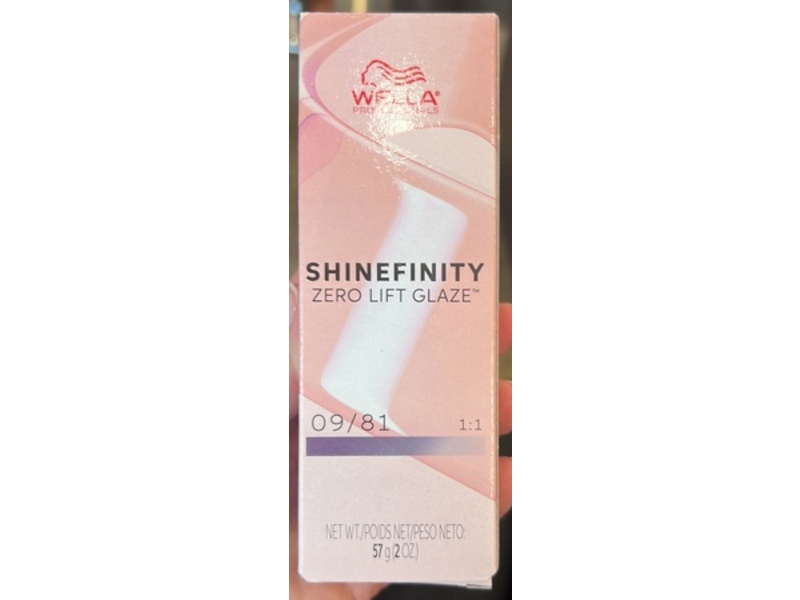 Wella Shinefinity Zero Lift Glaze Demi-Permanent Gel Cream Color, 09/81 Very Light Blonde Pearl Ash, 2 oz/57 g