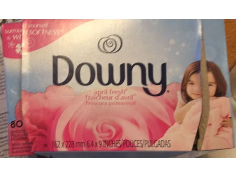 Downy Fabric Softener Dryer Sheets, April Fresh, 80 Count
