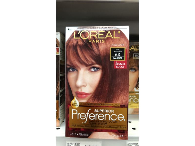 L'Oreal Paris Superior Preference Hair Color, 6R Light Auburn