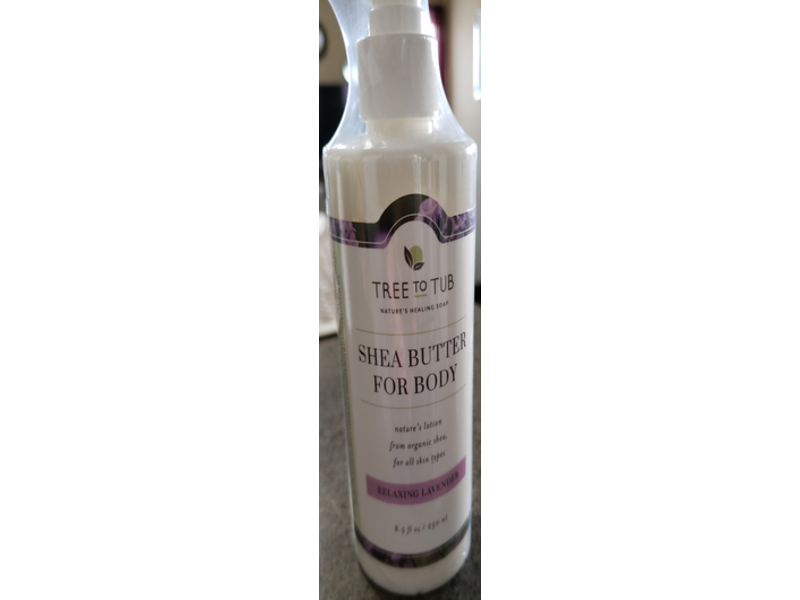 Tree To Tub Organic Shea Butter Body Lotion, Relaxing Lavender, 8.5 fl oz/250 mL